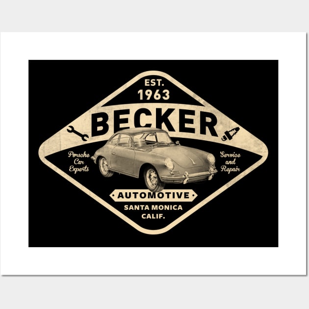 Becker Porsche 2 by Buck Tee Wall Art by Buck Tee